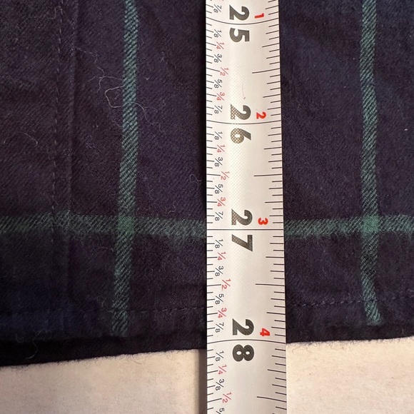 J.CREW Men’s XL Brushed Twill Button Down Navy Green Windowpane Slim Untucked - Picture 8 of 8